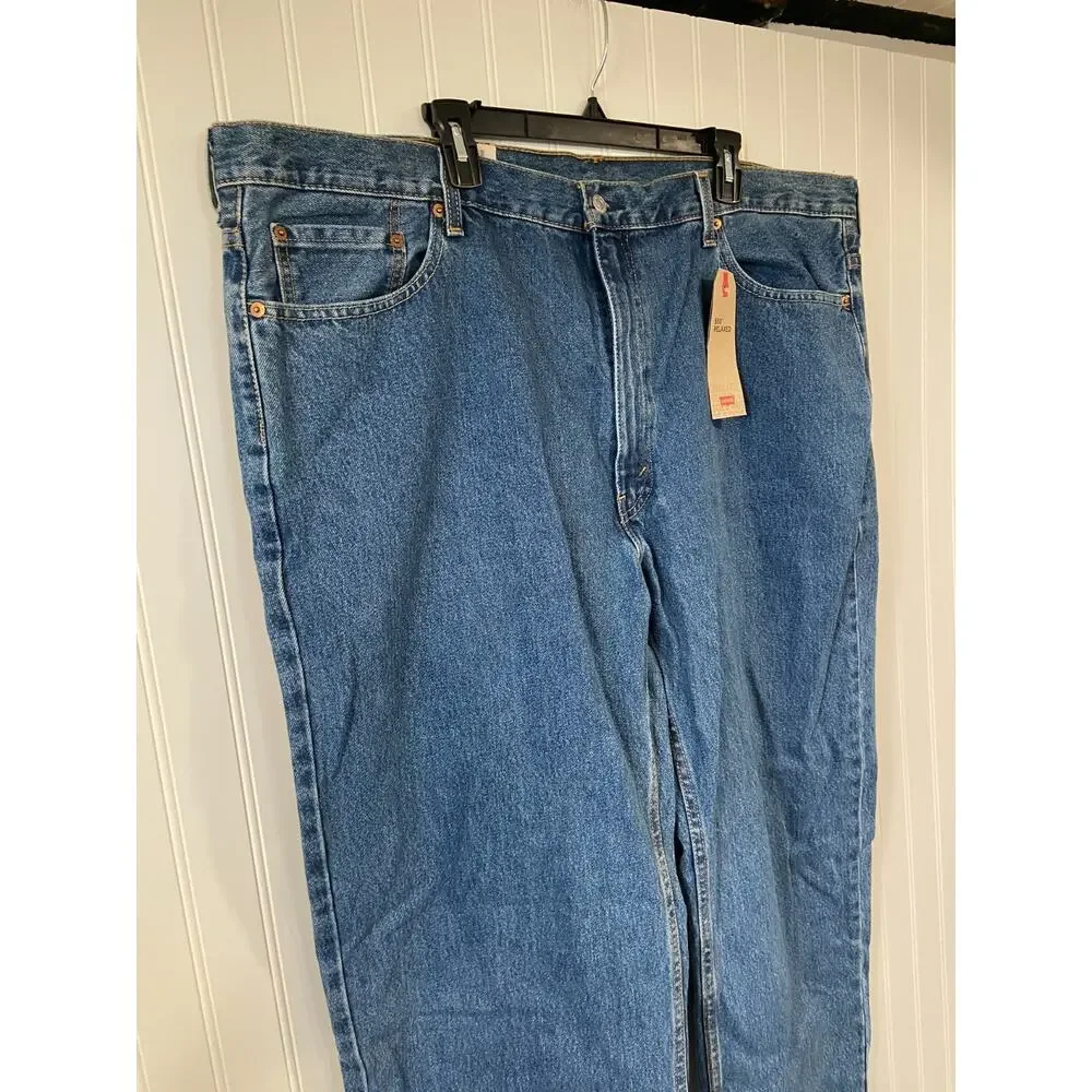 Levis 550 Jeans Mens 46x32 Blue Relaxed Fit Tapered Leg Big Tall 100% Cotton NEW